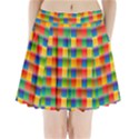 Background Colorful Abstract Pleated Mini Skirt View1