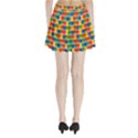 Background Colorful Abstract Pleated Mini Skirt View2