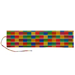 Background Colorful Abstract Roll Up Canvas Pencil Holder (l) by HermanTelo