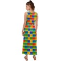 Background Colorful Abstract V-Neck Chiffon Maxi Dress View2