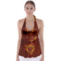 Beautiful Heart With Leaves Babydoll Tankini Top View1