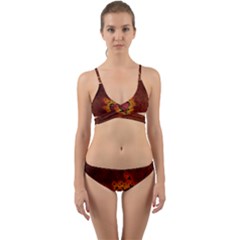 Beautiful Heart With Leaves Wrap Around Bikini Set by FantasyWorld7