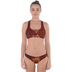 Beautiful Heart With Leaves Cross Back Hipster Bikini Set by FantasyWorld7