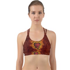 Beautiful Heart With Leaves Back Web Sports Bra by FantasyWorld7