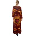 Beautiful Heart With Leaves Maxi Chiffon Beach Wrap View2