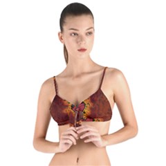 Beautiful Heart With Leaves Tie Up Cut Bikini Top by FantasyWorld7