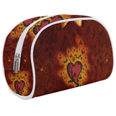 Beautiful Heart With Leaves Makeup Case (medium) by FantasyWorld7