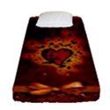 Beautiful Heart With Leaves Fitted Sheet (Single Size) View1