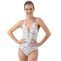 1 Arnold Halter Cut-out One Piece Swimsuit by elizabethjonesstyling