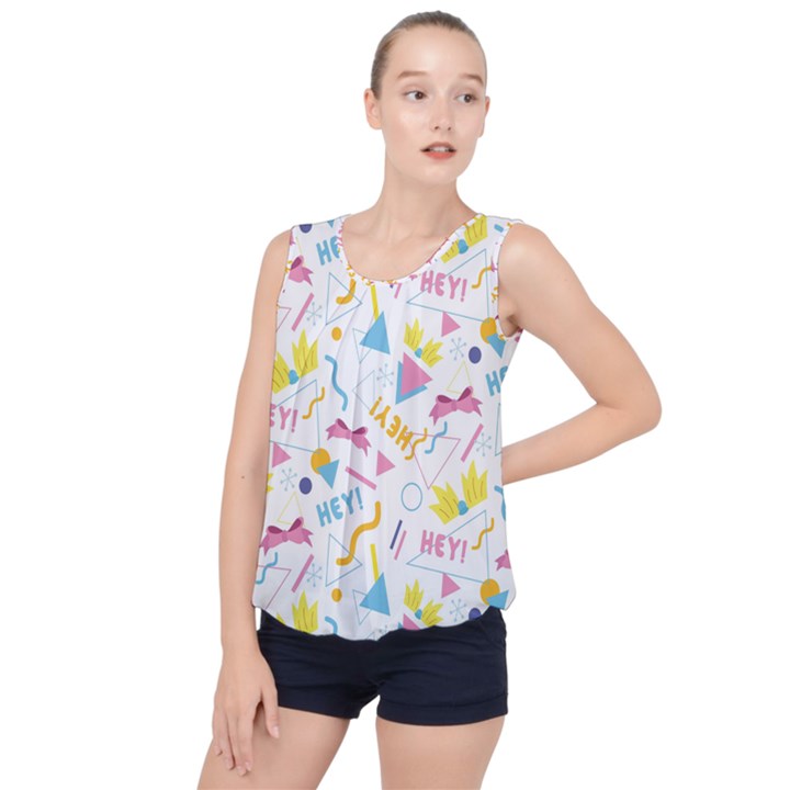 1 Arnold Bubble Hem Chiffon Tank Top