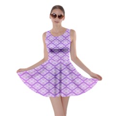 Pattern Texture Geometric Purple Skater Dress