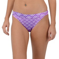 Pattern Texture Geometric Purple Band Bikini Bottom