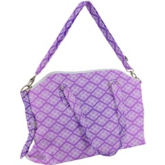 Pattern Texture Geometric Purple Canvas Crossbody Bag by Mariart