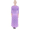 Pattern Texture Geometric Purple Quarter Sleeve Wrap Maxi Dress View2