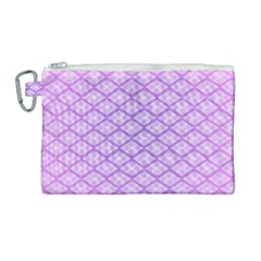 Pattern Texture Geometric Purple Canvas Cosmetic Bag (large) by Mariart