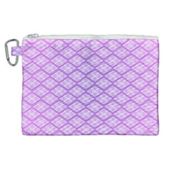 Pattern Texture Geometric Purple Canvas Cosmetic Bag (xl)