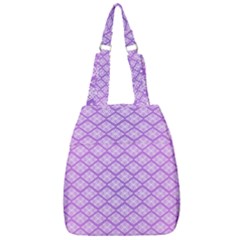 Pattern Texture Geometric Purple Center Zip Backpack by Mariart