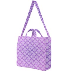 Pattern Texture Geometric Purple Square Shoulder Tote Bag