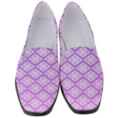 Pattern Texture Geometric Purple Women s Classic Loafer Heels by Mariart