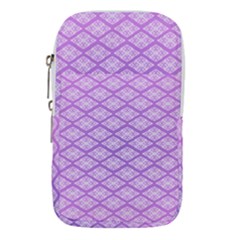 Pattern Texture Geometric Purple Waist Pouch (large) by Mariart