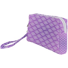 Pattern Texture Geometric Purple Wristlet Pouch Bag (small)