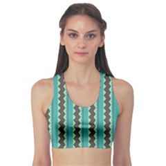 Background Chevron Blue Sports Bra by HermanTelo