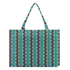 Background Chevron Blue Medium Tote Bag by HermanTelo