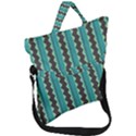 Background Chevron Blue Fold Over Handle Tote Bag View1