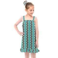 Background Chevron Blue Kids  Overall Dress by HermanTelo