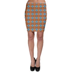 Pattern Brown Triangle Bodycon Skirt by HermanTelo