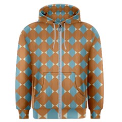 Pattern Brown Triangle Men s Zipper Hoodie