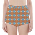 Pattern Brown Triangle High-Waisted Bikini Bottoms View1