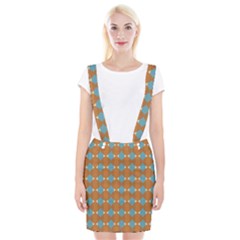 Pattern Brown Triangle Braces Suspender Skirt by HermanTelo