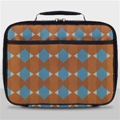 Pattern Brown Triangle Full Print Lunch Bag