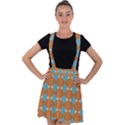 Pattern Brown Triangle Velvet Suspender Skater Skirt View1