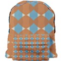 Pattern Brown Triangle Giant Full Print Backpack View1