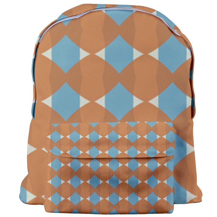 Pattern Brown Triangle Giant Full Print Backpack