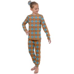 Pattern Brown Triangle Kids  Long Sleeve Set 