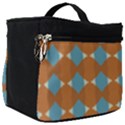 Pattern Brown Triangle Make Up Travel Bag (Big) View1