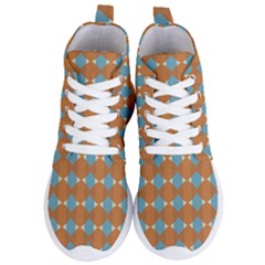 Pattern Brown Triangle Women s Lightweight High Top Sneakers