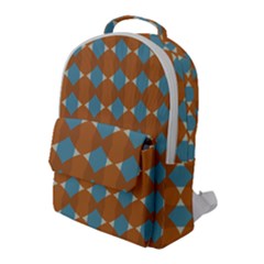 Pattern Brown Triangle Flap Pocket Backpack (large)