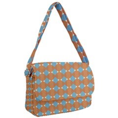 Pattern Brown Triangle Courier Bag by HermanTelo