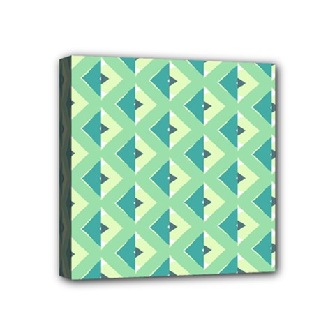 Background Chevron Green Mini Canvas 4  X 4  (stretched)