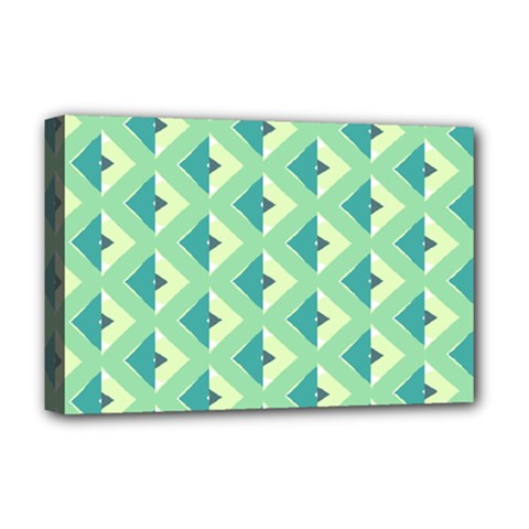 Background Chevron Green Deluxe Canvas 18  X 12  (stretched)