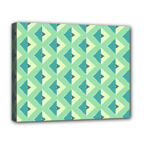 Background Chevron Green Deluxe Canvas 20  X 16  (stretched)