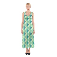 Background Chevron Green Sleeveless Maxi Dress by HermanTelo