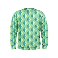 Background Chevron Green Kids  Sweatshirt