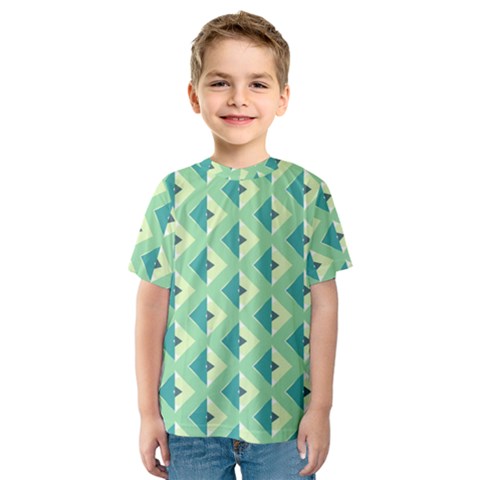 Background Chevron Green Kids  Sport Mesh Tee by HermanTelo