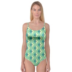 Background Chevron Green Camisole Leotard 