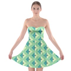 Background Chevron Green Strapless Bra Top Dress